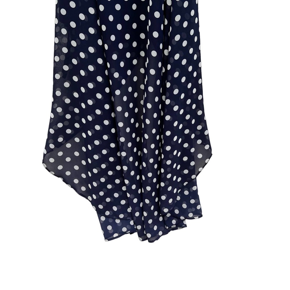 Show Me Your Mumu Marianne Wrap Maxi Dress Polka Dot Navy White Small - Picture 8 of 13